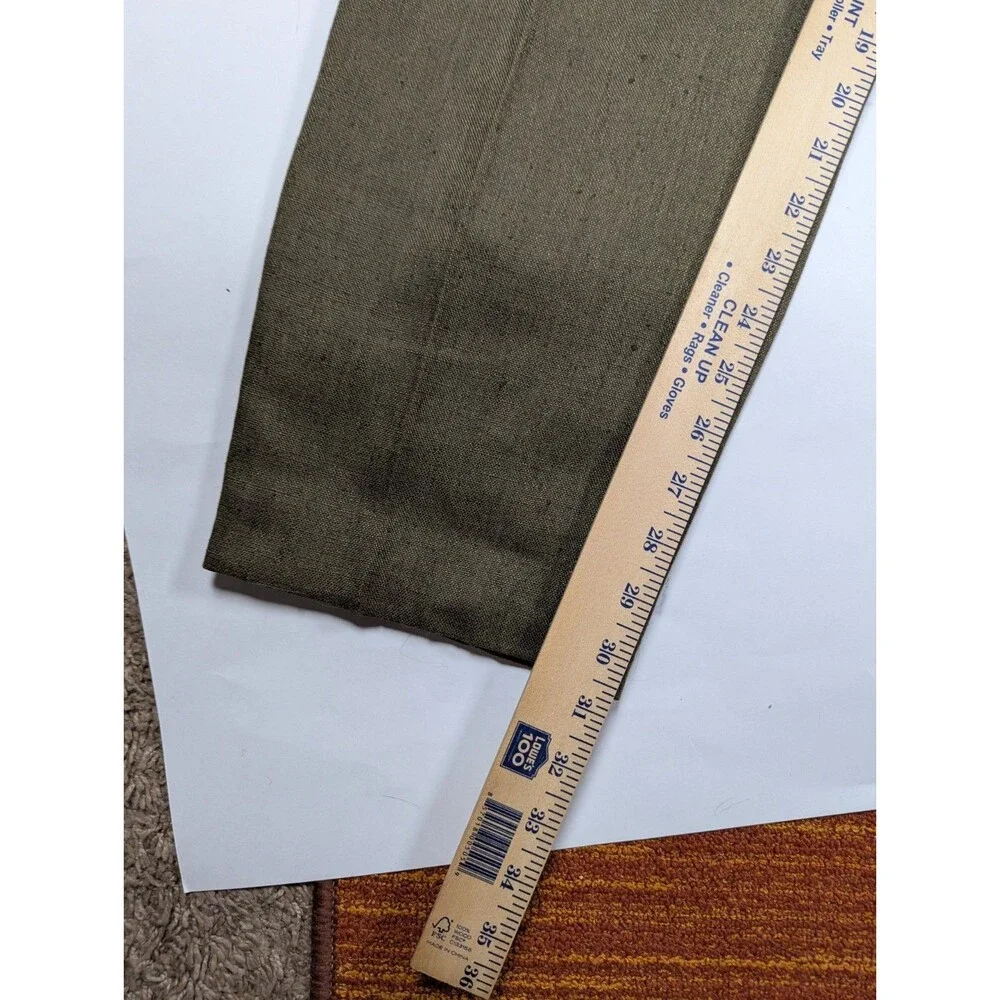 Giorgio Sant'Angelo VTG Dress Pants Woman's Size 10  Pleated Loose Green